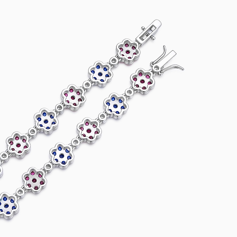 Shining Star Jewelry Iced Out Chain Wholesale Multi Color Flower Tennis Necklace Shining Star Jewelry Iced Out Chain Wholesale Multi Color Flower Tennis Necklace