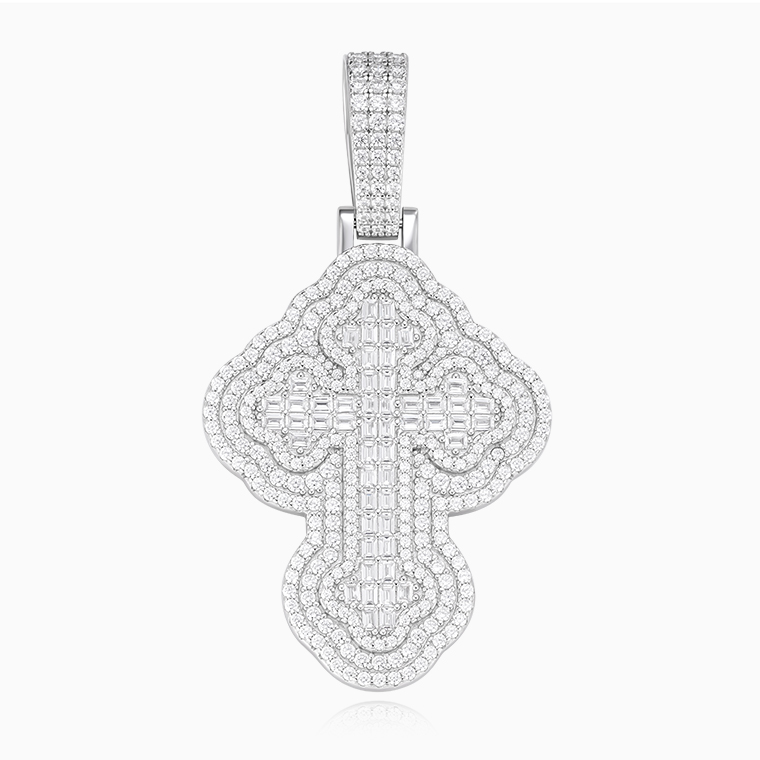 Shining Star Jewelry 1/1.5/2 Inch Vvs Diamond Moissanite Cross Pendant