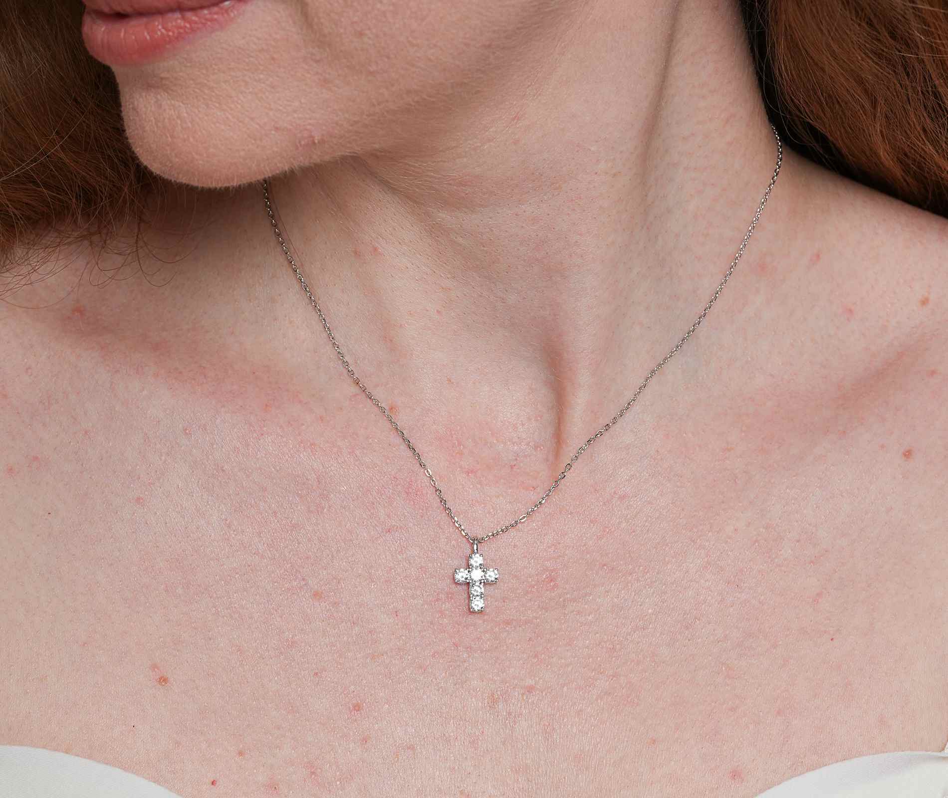 Shining Star Jewelry Adjustable VVS Moissanite Cross Pendant Fine Necklace Women Shining Star Jewelry Adjustable VVS Moissanite Cross Pendant Fine Necklace Women