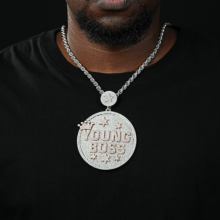 Shining Star Jewelry New Custom Personalized Iced Out Two Tone Letter Pendant