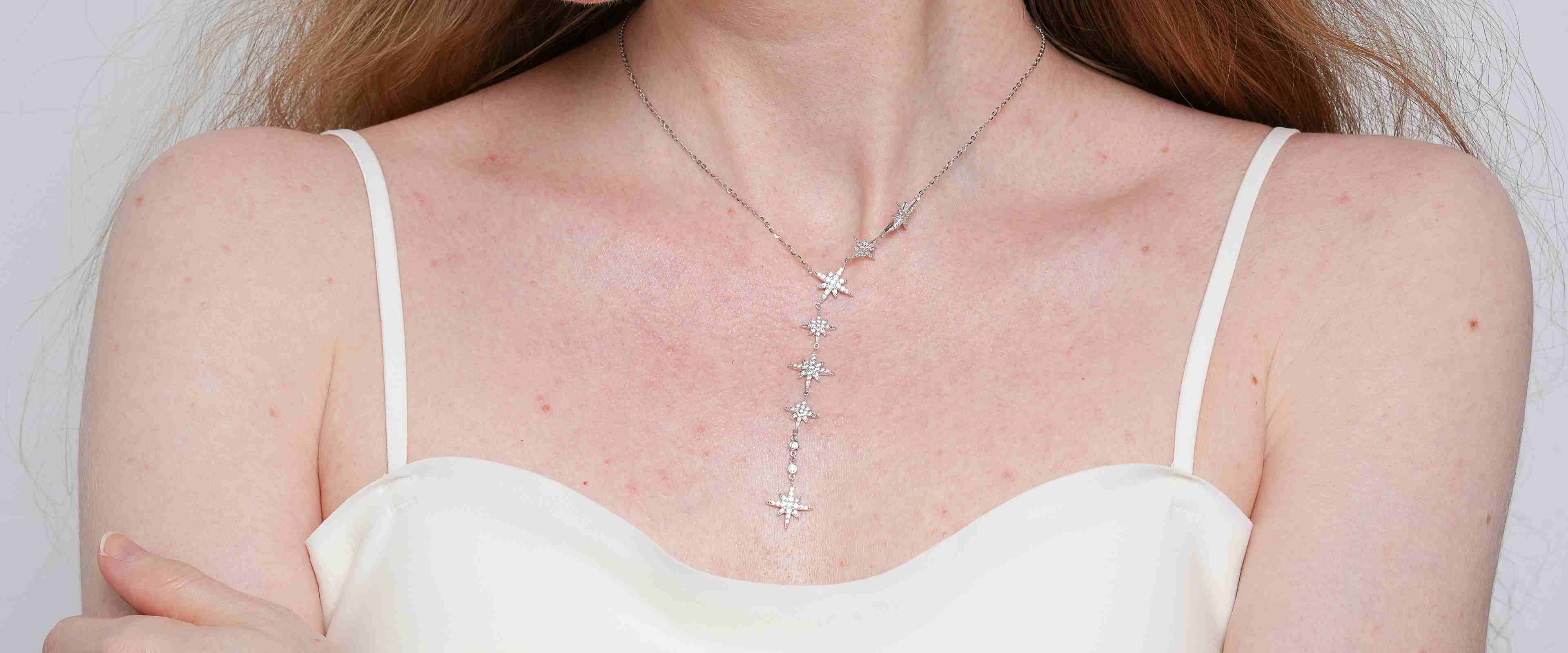 Shining Star Jewelry Adjustable Luxury Iced Out CZ Snowflake Fine Necklace Women Shining Star Jewelry Adjustable Luxury Iced Out CZ Snowflake Fine Necklace Women