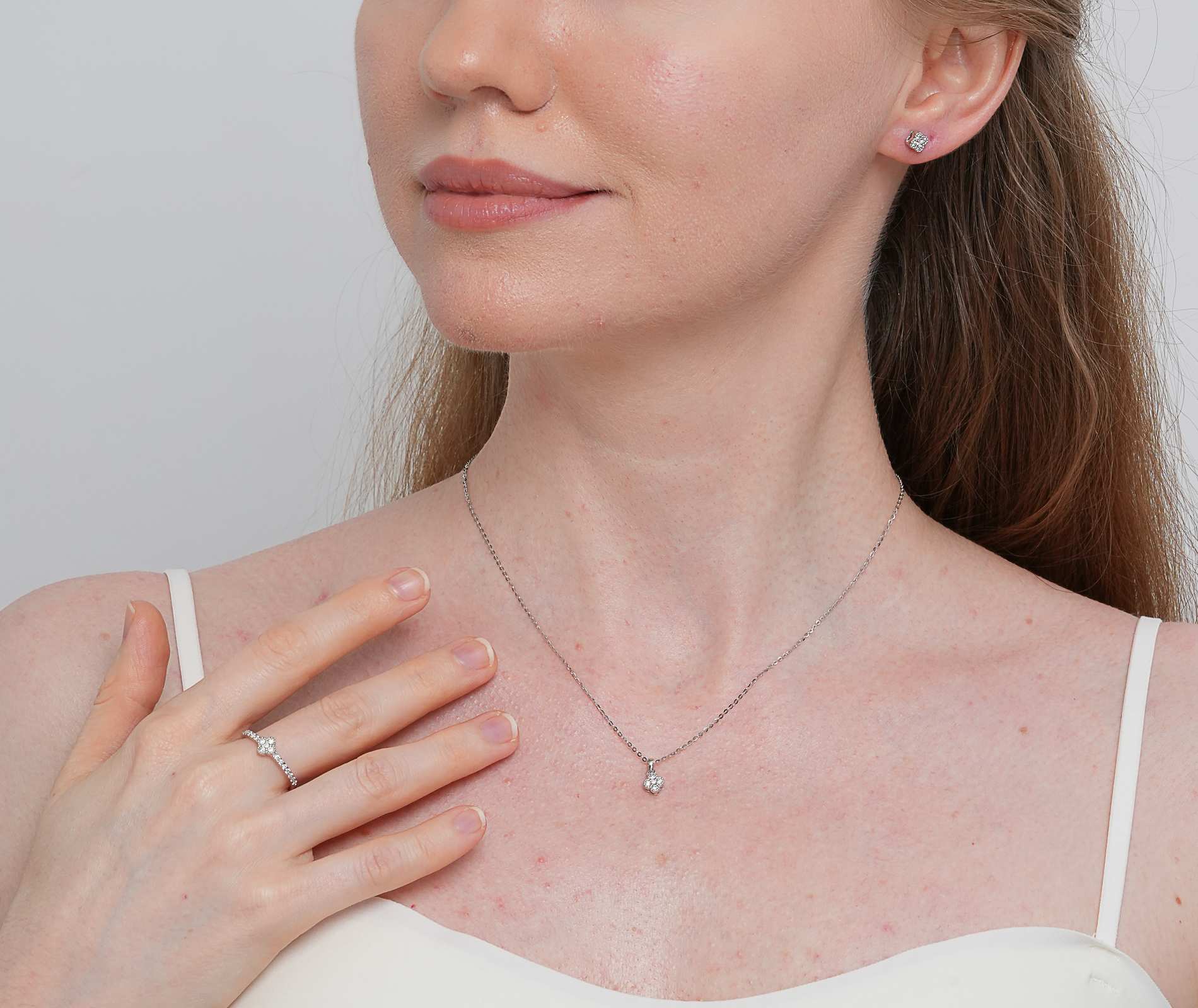 Shining Star Jewelry 925 Silver Fashion Fine Pendant Chain Zirconia Jewelry Sets Shining Star Jewelry 925 Silver Fashion Fine Pendant Chain Zirconia Jewelry Sets