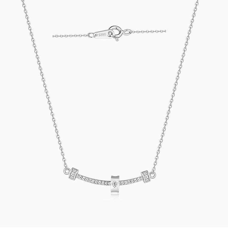 5A Zircon 925 Sterling Silver Necklace Manufacturer for Women