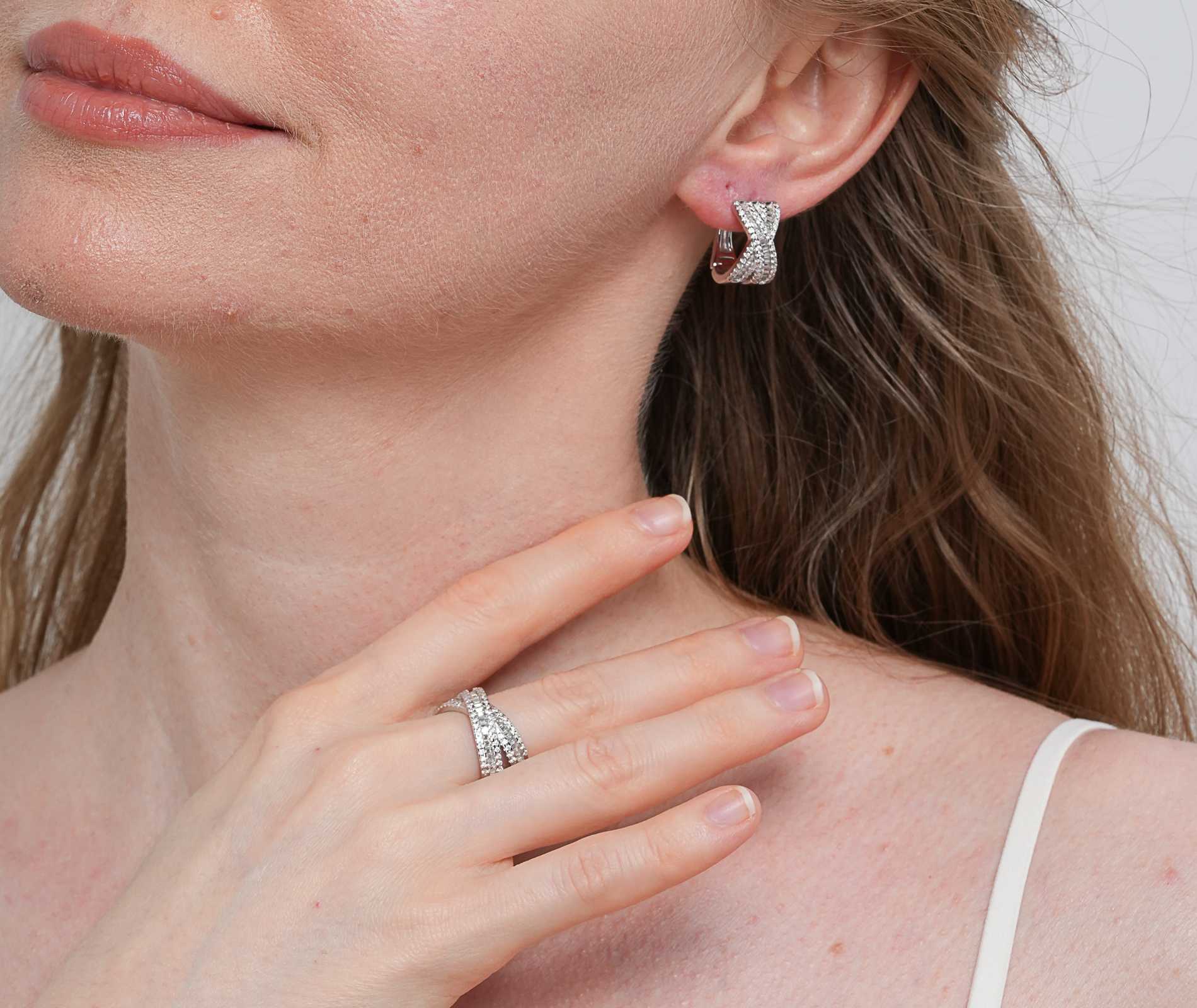 Shining Star Jewelry Factory Designed S925 Silver Earrings Ring Jewelry Sets Shining Star Jewelry Factory Designed S925 Silver Earrings Ring Jewelry Sets