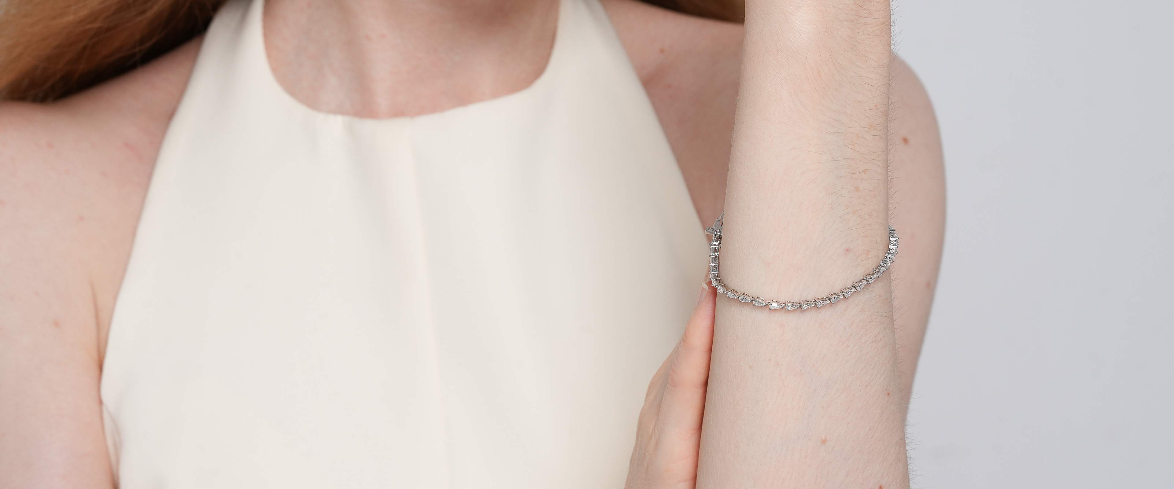 Shining Star Jewelry Trendy Iced Out Moissanite Pear Cut Women's Tennis Bracelet Shining Star Jewelry Trendy Iced Out Moissanite Pear Cut Women's Tennis Bracelet