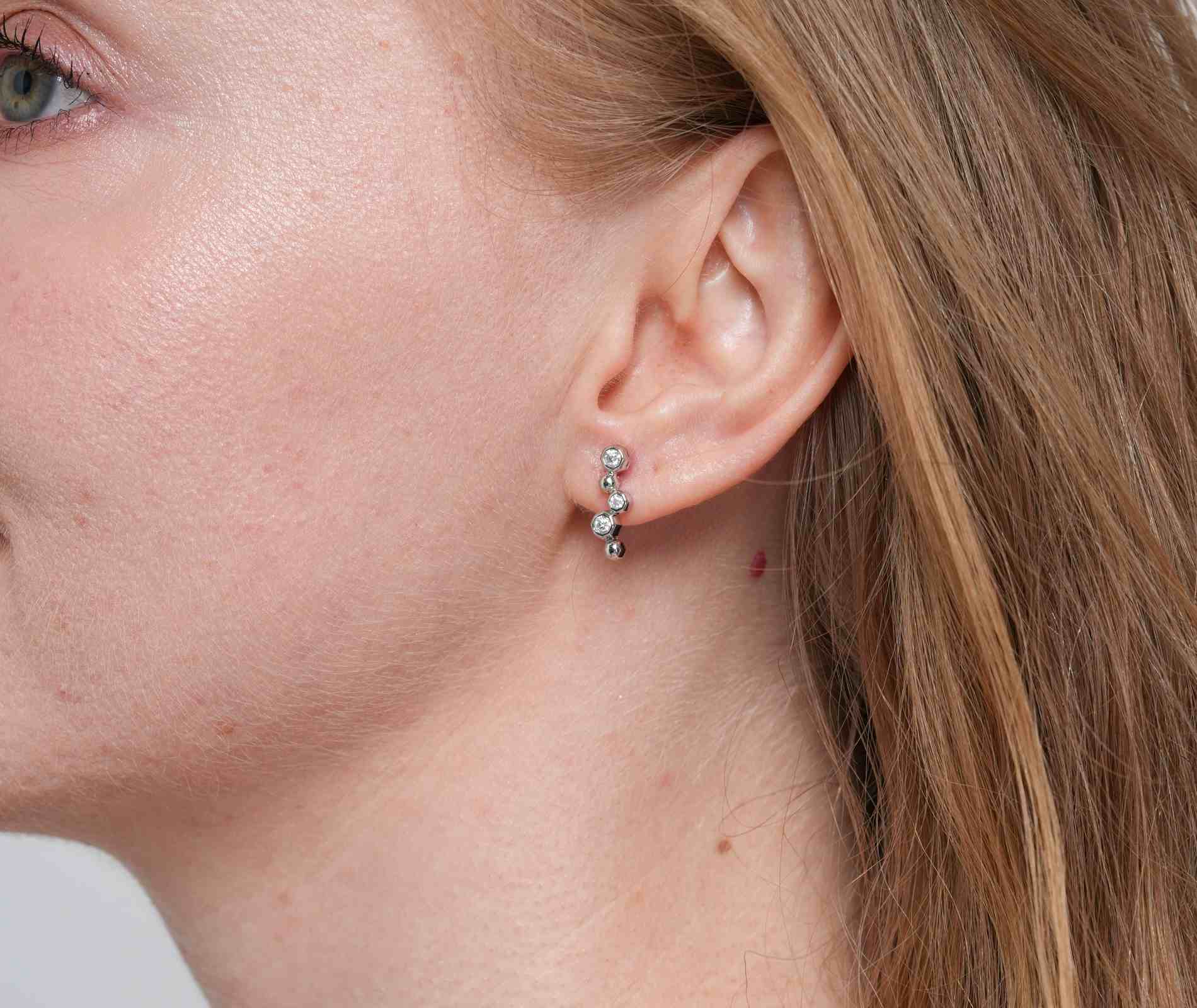 Shining Star Jewelry women's Jewelry Set Sterling Silver Moissanite Stud Earrings