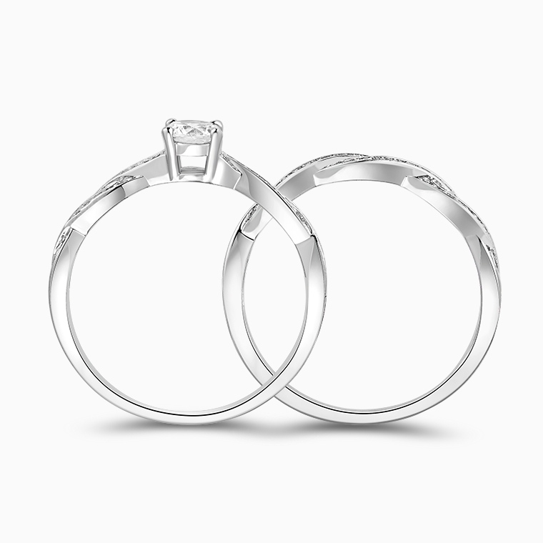 Shining Star Jewelry Valentine's Day Gift 0.5ct Main Moissanite Couple Rings Shining Star Jewelry Valentine's Day Gift 0.5ct Main Moissanite Couple Rings