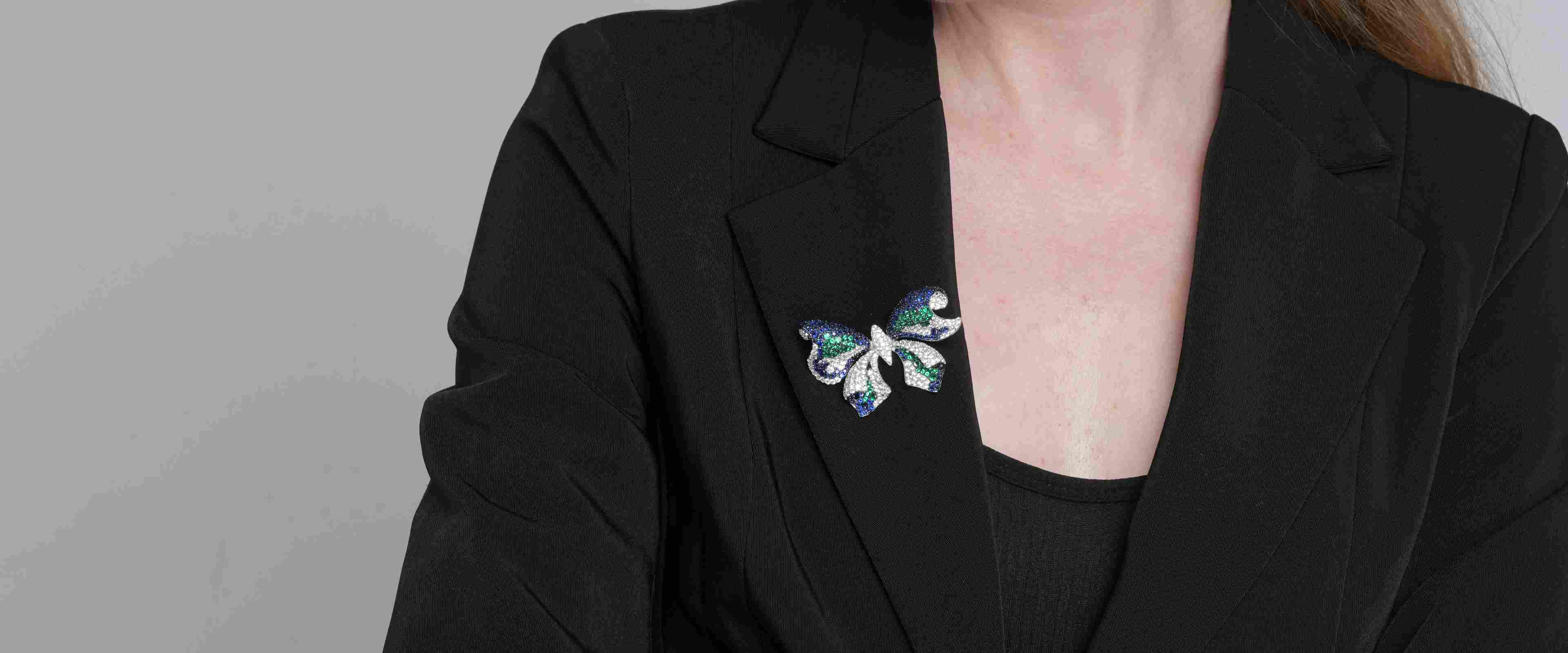 Shining Star Jewelry Women's 925 Sterling Silver Colored Zircon Butterfly Brooch Shining Star Jewelry Women's 925 Sterling Silver Colored Zircon Butterfly Brooch