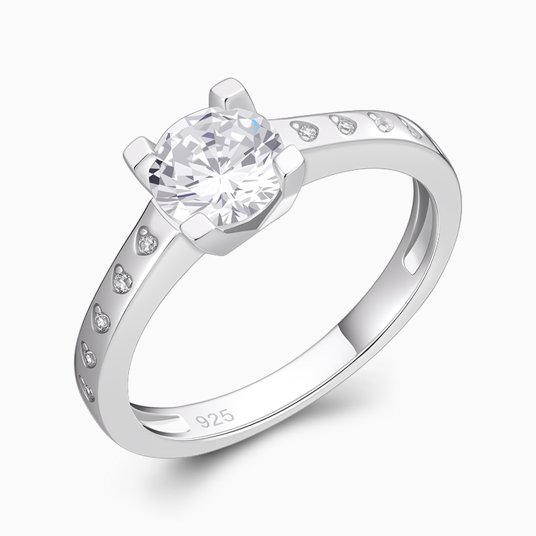 Moissanite sterling silver women's ring | Moissanite hip hop jewelry manufacturer