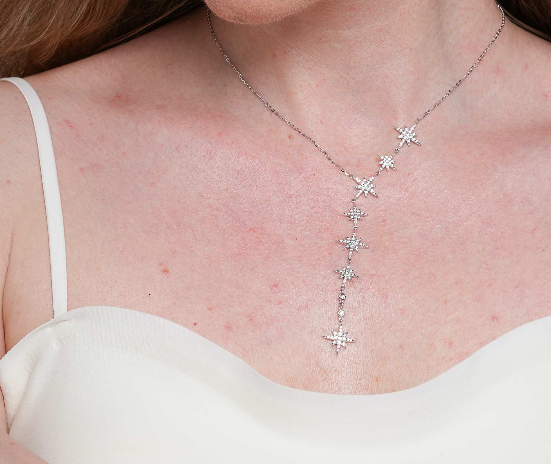 Shining Star Jewelry Adjustable Luxury Iced Out CZ Snowflake Fine Necklace Women Shining Star Jewelry Adjustable Luxury Iced Out CZ Snowflake Fine Necklace Women