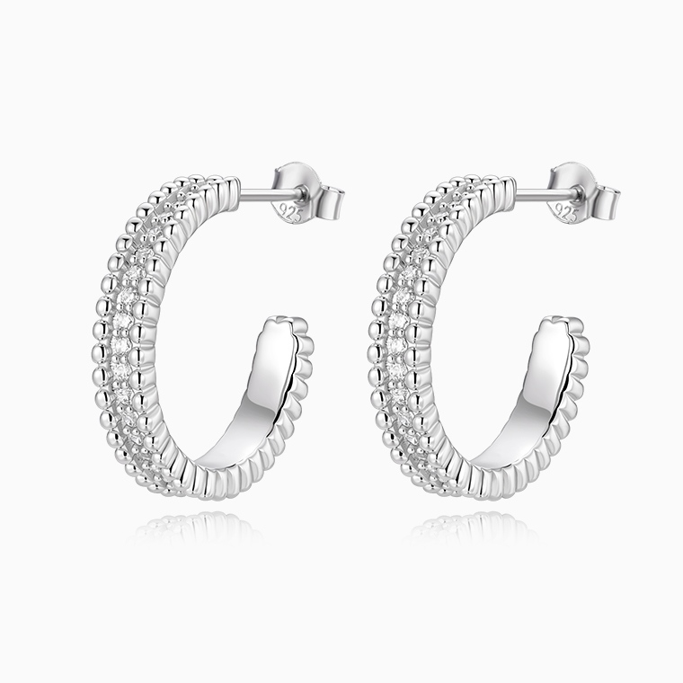Shining Star Jewelry Custom Fashion 925 Silver Moissanite Women's Stud Earrings