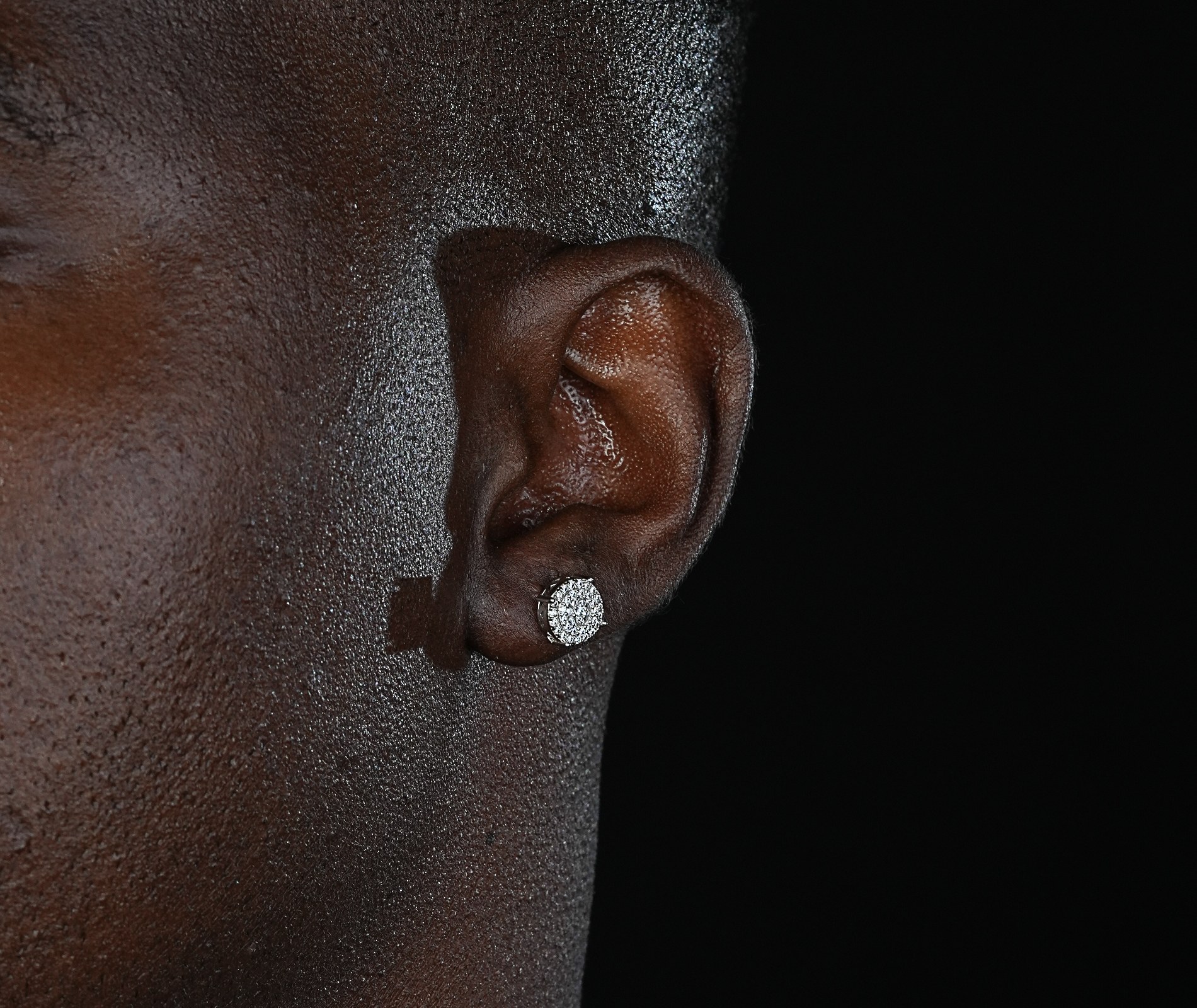 Shining Star Jewelry Hip Hop Platinum Plated Silver Moissanite Stud Earrings