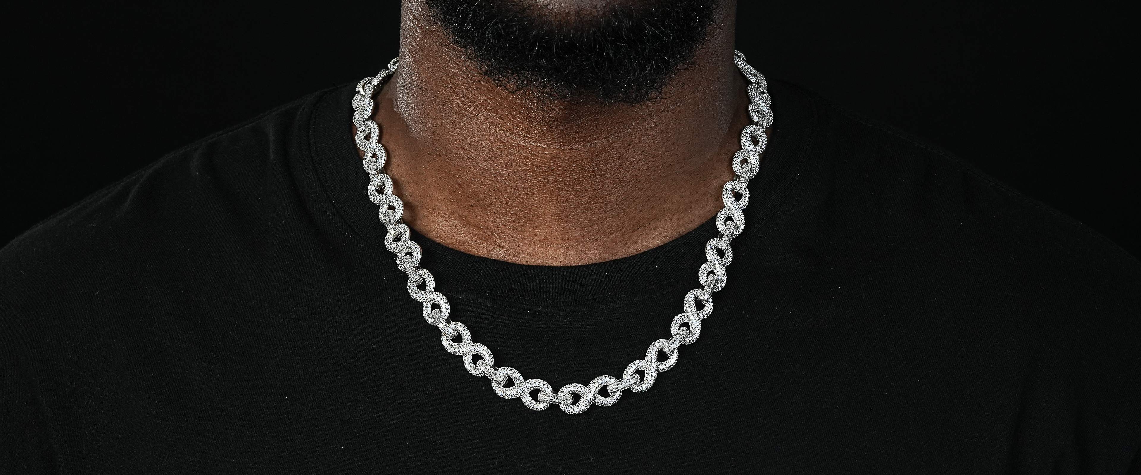 Shining Star Jewelry Hip Hop Street Style Moissanite 12mm Chunky Infinity Chain
