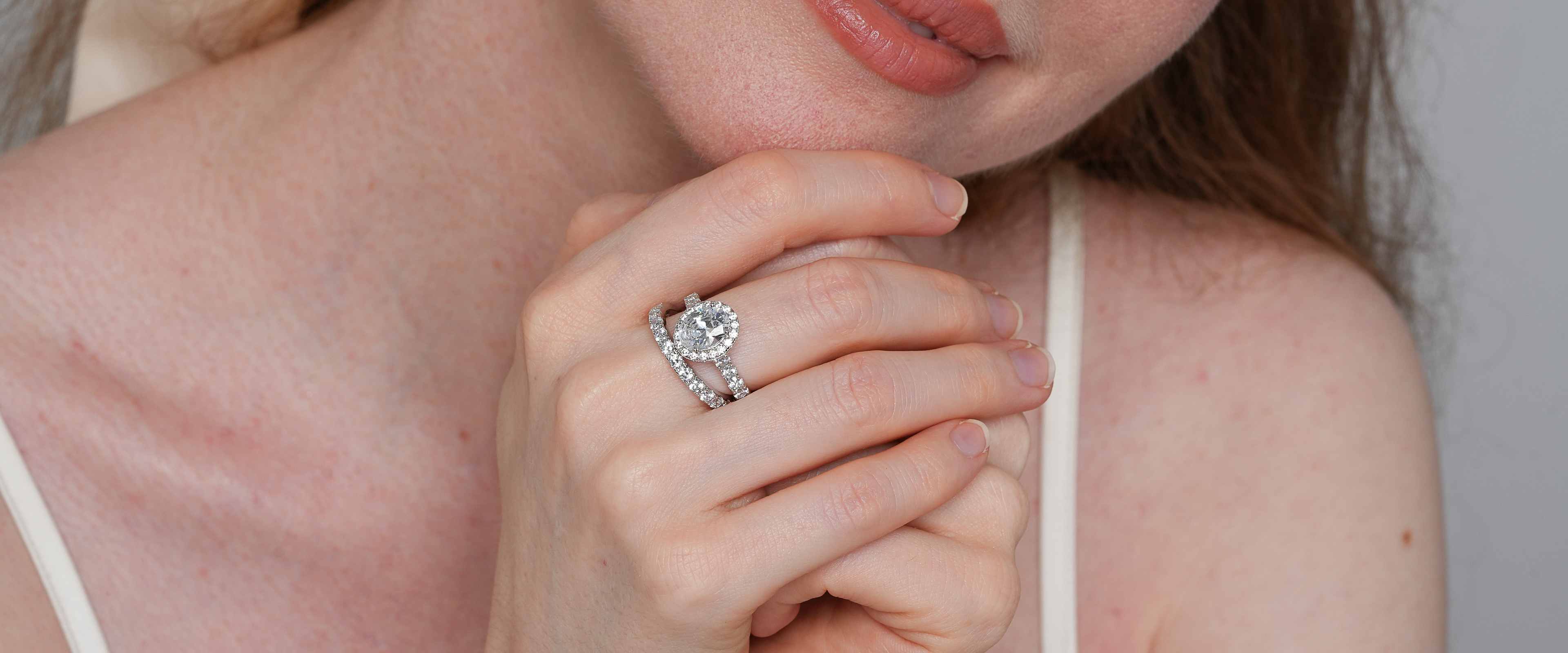 Shining Star Jewelry Halo Big Main Stone 2ct Moissanite Lover Gift Couple Rings Shining Star Jewelry Halo Big Main Stone 2ct Moissanite Lover Gift Couple Rings