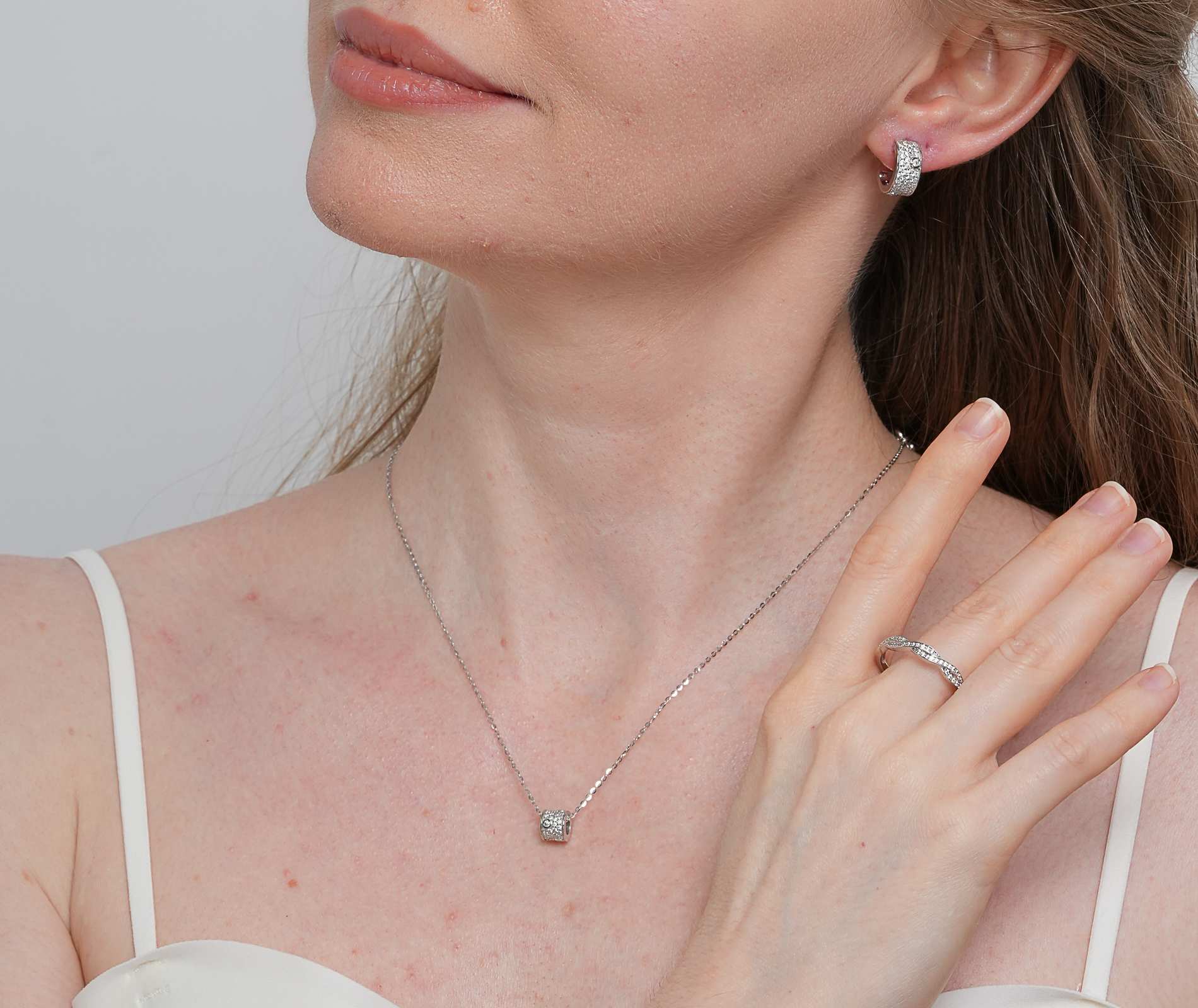 Shining Star Jewelry Trendy Women Zircon 925 Sterling Silver Fashion Jewelry Set Shining Star Jewelry Trendy Women Zircon 925 Sterling Silver Fashion Jewelry Set