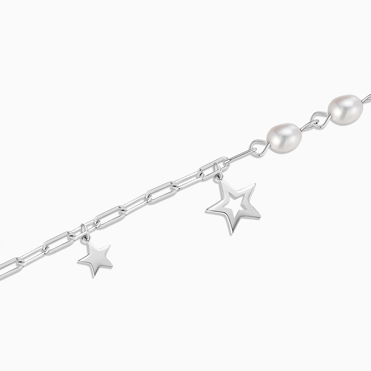 Shining Star Jewelry Women's Adjustable 925 Silver Smooth Star Fine Bracelet Shining Star Jewelry Women's Adjustable 925 Silver Smooth Star Fine Bracelet