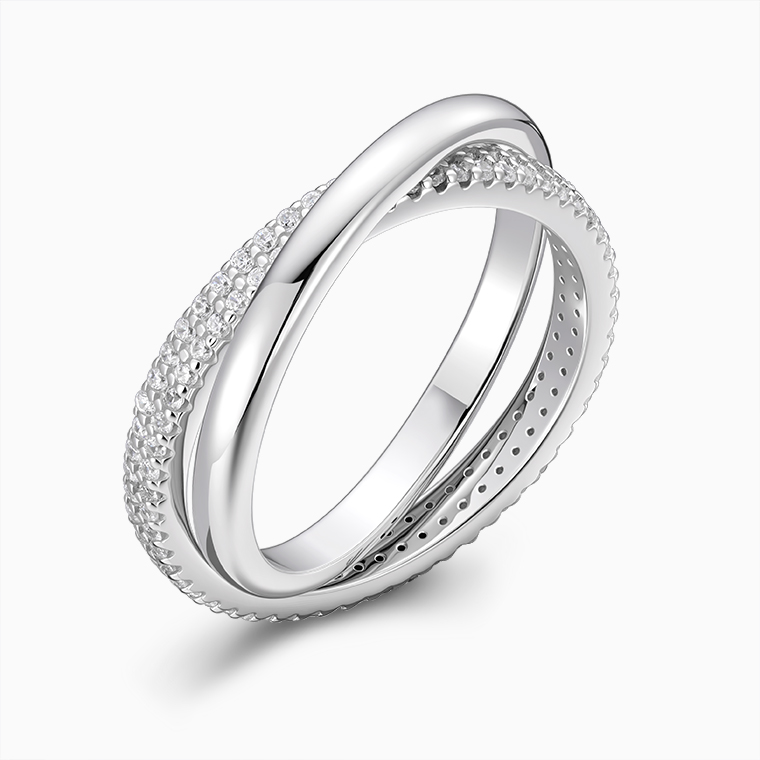 Moissanite sterling silver women's ring | Moissanite hip hop jewelry manufacturer