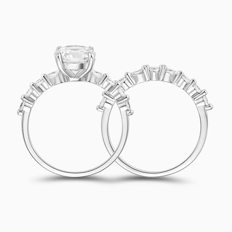 Shining Star Jewelry Big Main Stone 2ct Moissanite Lover Gift Couple Rings Shining Star Jewelry Big Main Stone 2ct Moissanite Lover Gift Couple Rings