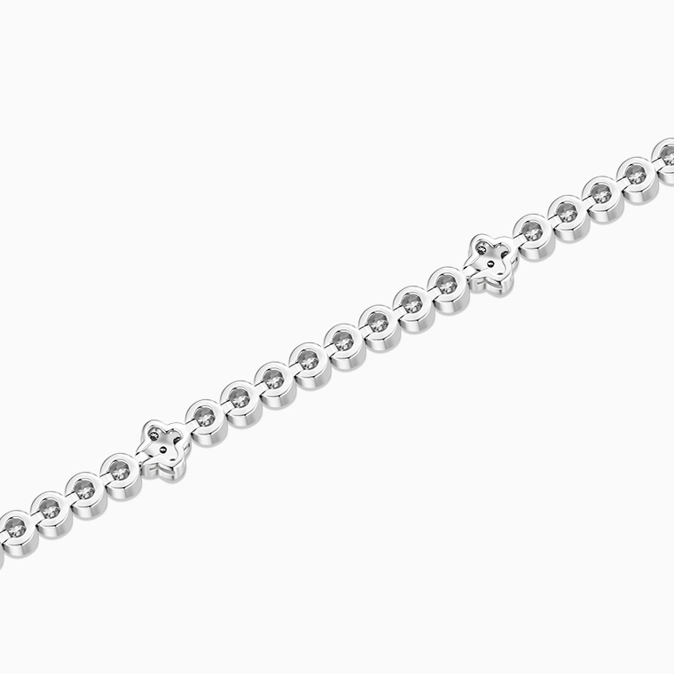 Shining Star Jewelry Moissanite Bezel Setting Colored Four Leaf Clover Bracelet Shining Star Jewelry Moissanite Bezel Setting Colored Four Leaf Clover Bracelet