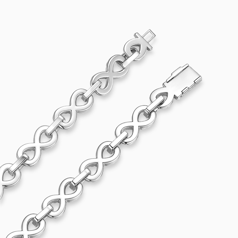 Shining Star Jewelry Fashionable 8mm 925 Silver Moissanite Thin Infinity Chain Shining Star Jewelry Fashionable 8mm 925 Silver Moissanite Thin Infinity Chain