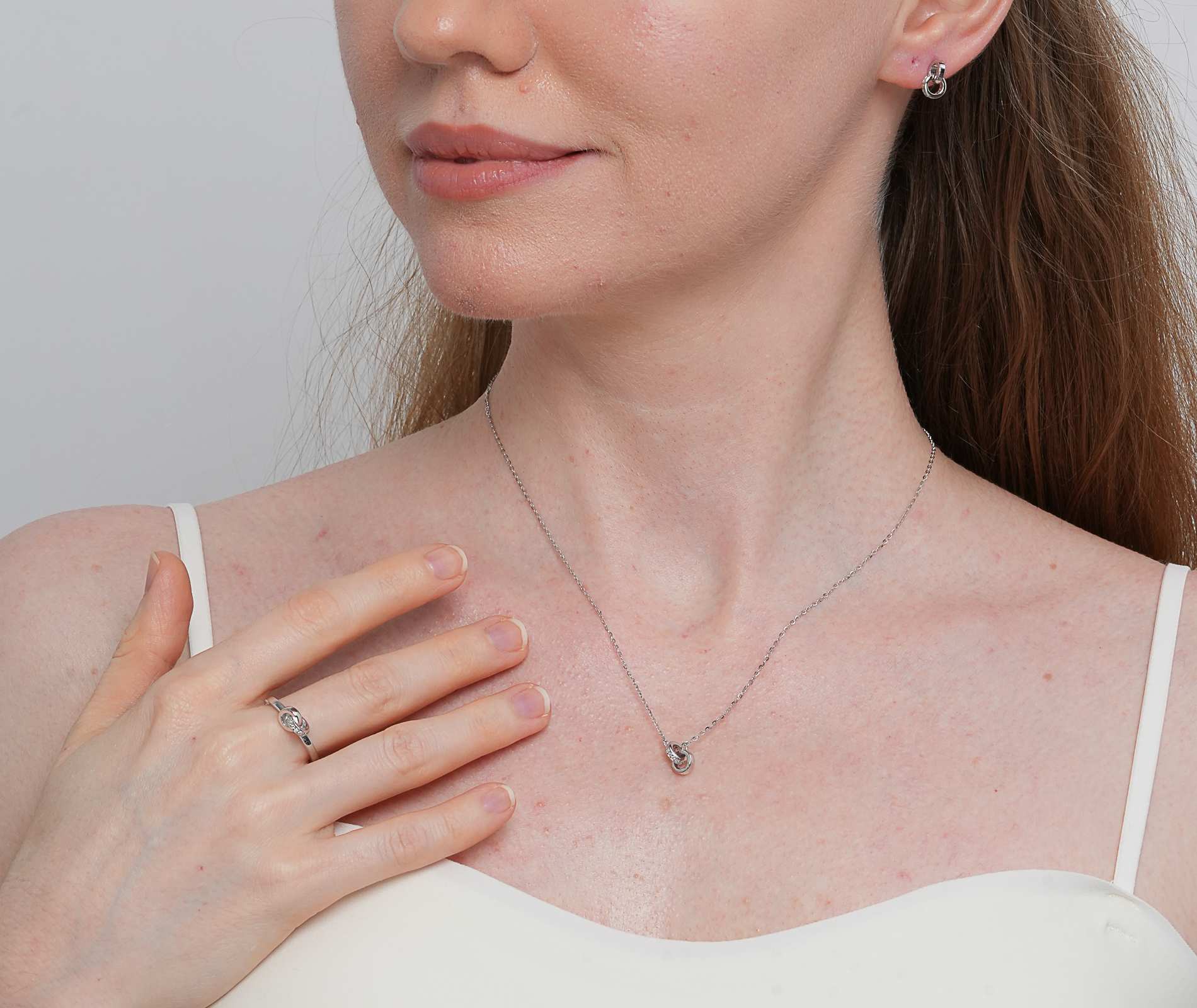 Shining Star Jewelry Hot Selling 925 Silver Moissanite Necklace Ring Jewelry Set Shining Star Jewelry Hot Selling 925 Silver Moissanite Necklace Ring Jewelry Set