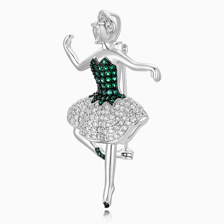 925 sterling silver women's brooch| Moissanite hip hop jewelry | Cvd hip hop jewelry