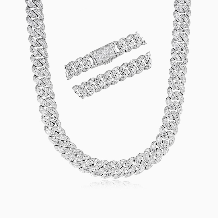 Shining Star Jewelry 16mm Curved cubic Zirconia Hip Hop Cuban Link Chain For Men Shining Star Jewelry 16mm Curved cubic Zirconia Hip Hop Cuban Link Chain For Men