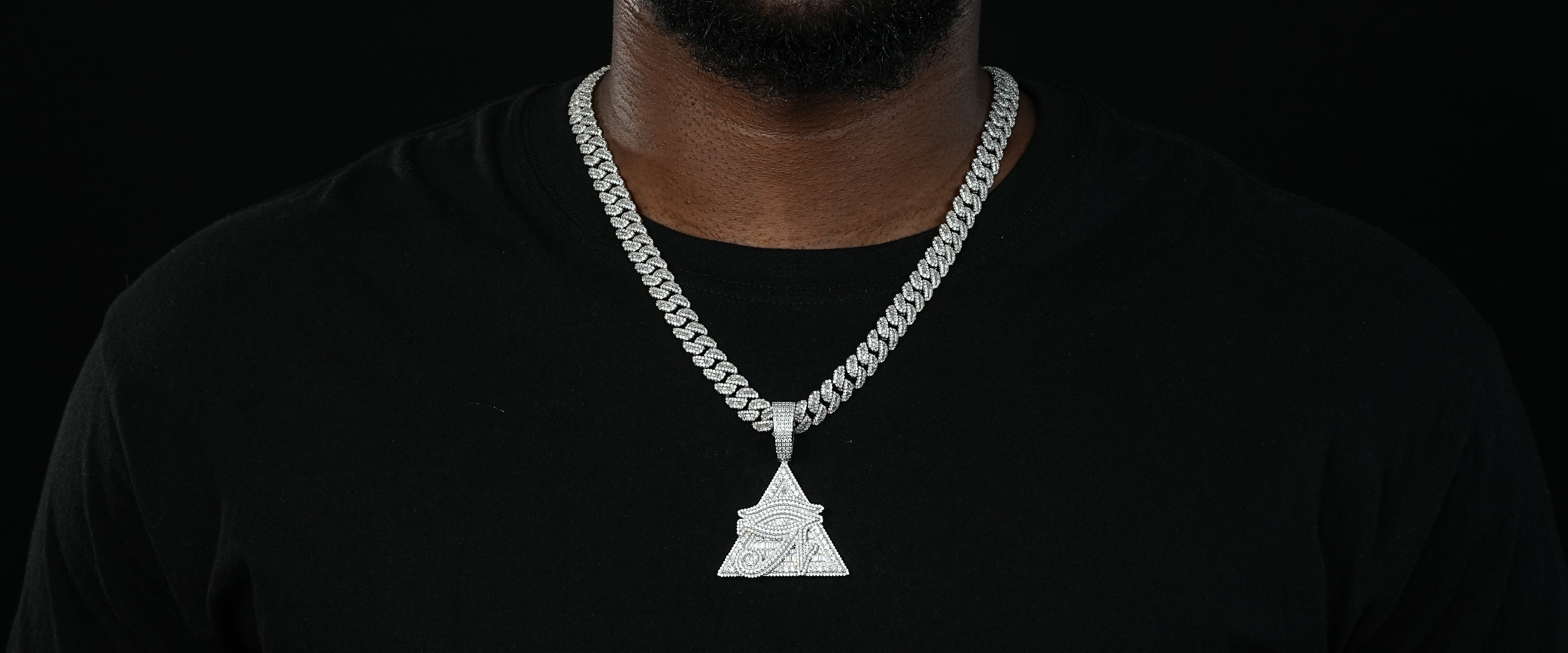 Shining Star Jewelry Hiphop Allah Luxury Zircon 925 Silver Pendants Jewelry