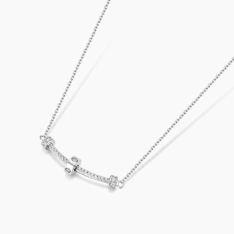 Shining Star Jewelry Women's Cubic Zirconia Sterling Silver Simple Fine Necklace Shining Star Jewelry Women's Cubic Zirconia Sterling Silver Simple Fine Necklace