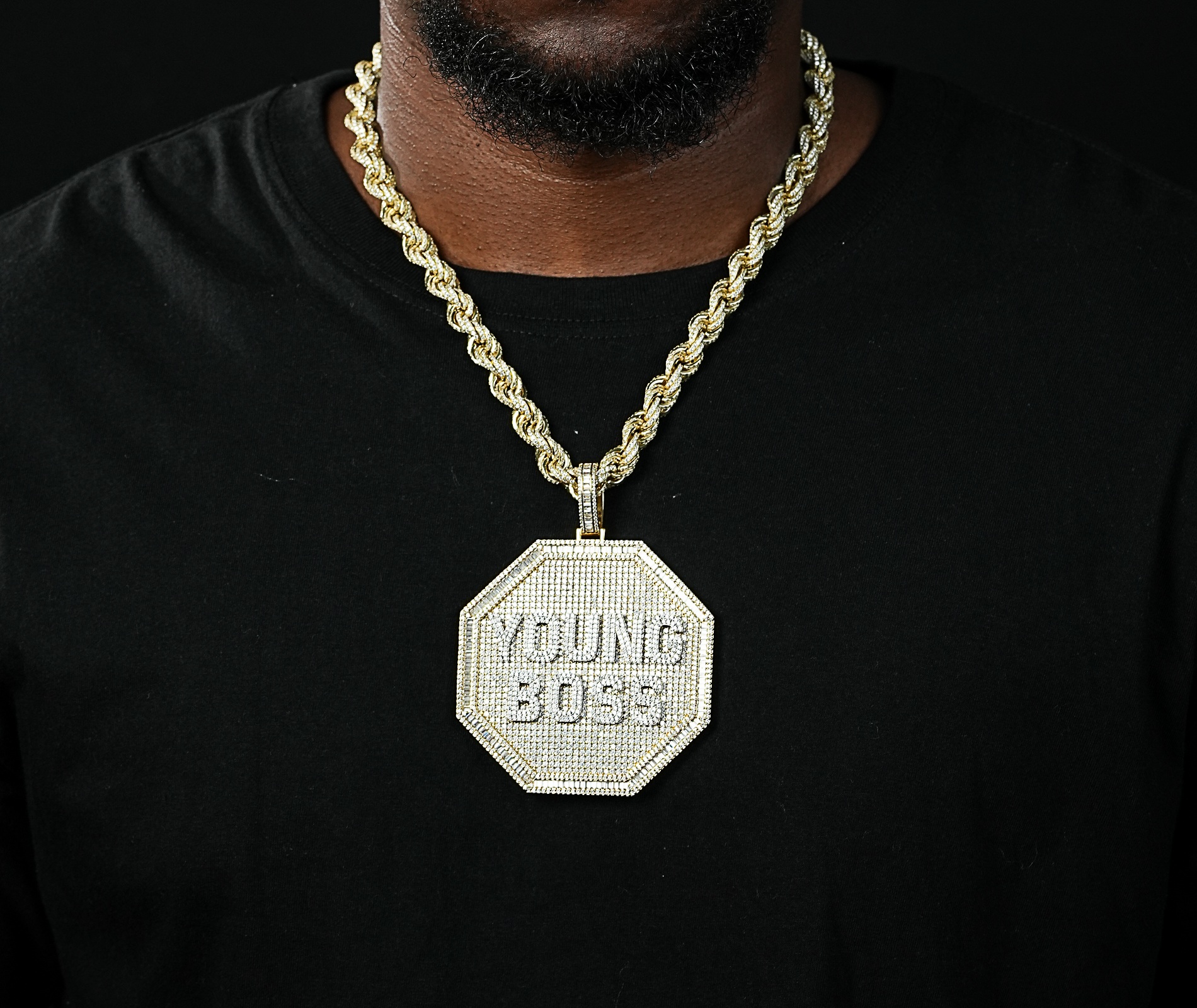Shining Star Jewelry Custom Hip Hop Iced Out Cubic Zirconia Solid Letter Pendant