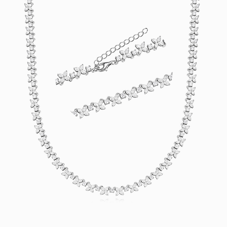 Shining Star Jewelry Bridal Women Cubic Zircon 925 Sterling Silver Jewelry Set Shining Star Jewelry Bridal Women Cubic Zircon 925 Sterling Silver Jewelry Set