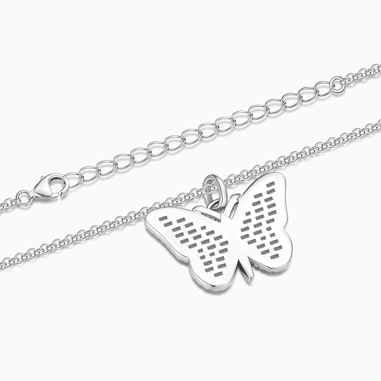 Shining Star Jewelry Luxury Baguette Moissanite Butterfly Pendant Fine Necklace Shining Star Jewelry Luxury Baguette Moissanite Butterfly Pendant Fine Necklace