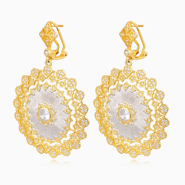Shining Star Jewelry Luxury Moissanite 925 Sterling Silver Dangle Earrings Women