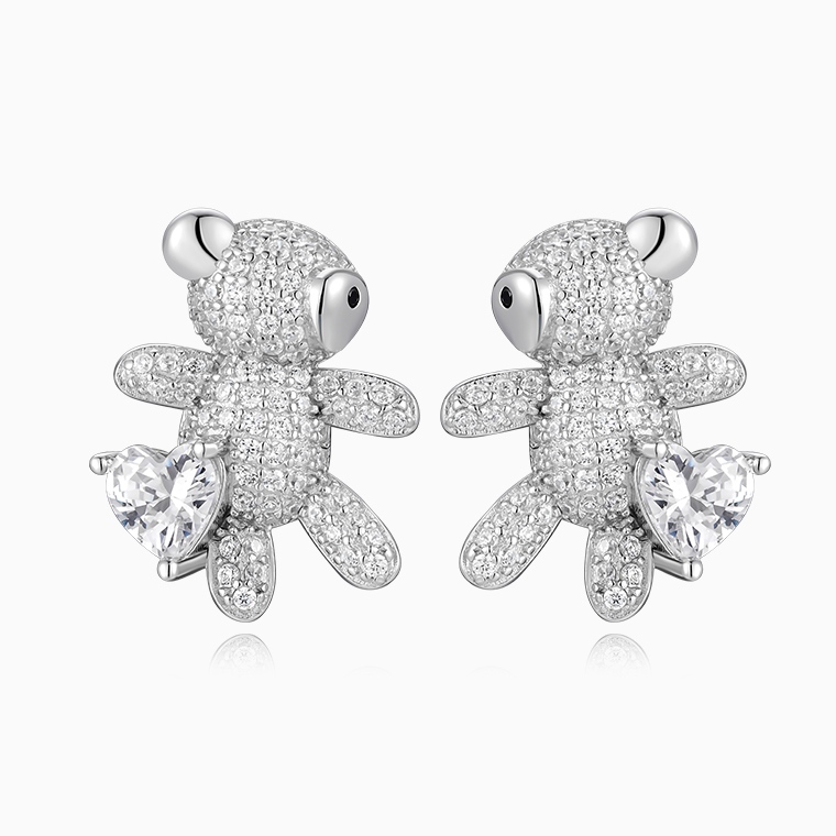 Shining Star Jewelry Women Trendy 925 Silver Iced Out CZ Tortoise Stud Earrings Shining Star Jewelry Women Trendy 925 Silver Iced Out CZ Tortoise Stud Earrings