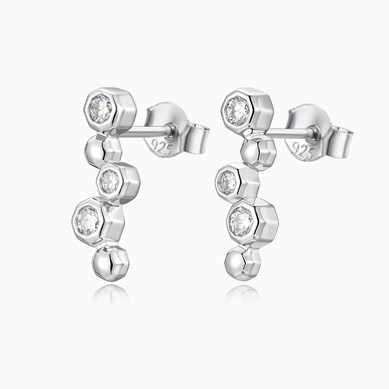 Shining Star Jewelry women's Jewelry Set Sterling Silver Moissanite Stud Earrings