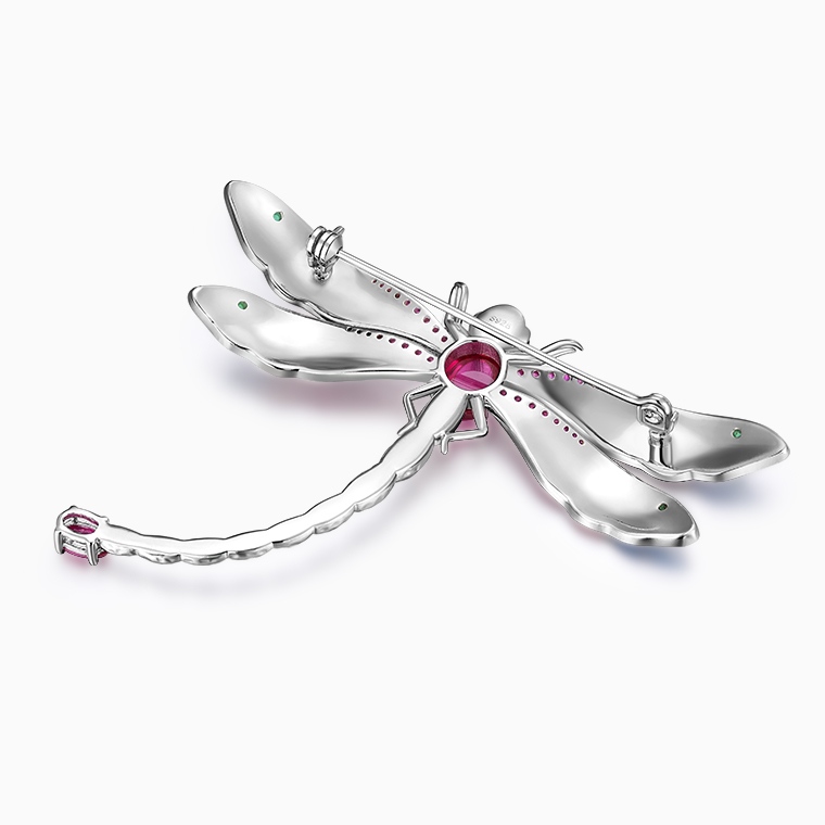 Shining Star Jewelry 925 Sterling Silver Colored Gemstone Dragonfly Brooch Women Shining Star Jewelry 925 Sterling Silver Colored Gemstone Dragonfly Brooch Women