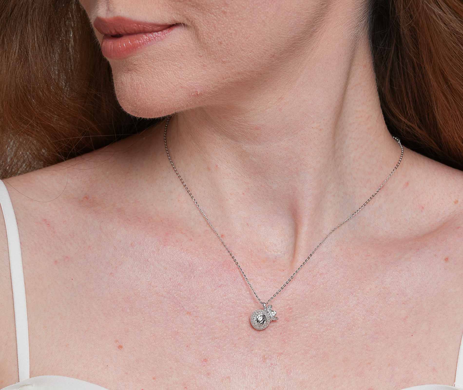 Shining Star Jewelry Adjustable Zircon Dollar Sign Purse Pendant Fine Necklace Shining Star Jewelry Adjustable Zircon Dollar Sign Purse Pendant Fine Necklace