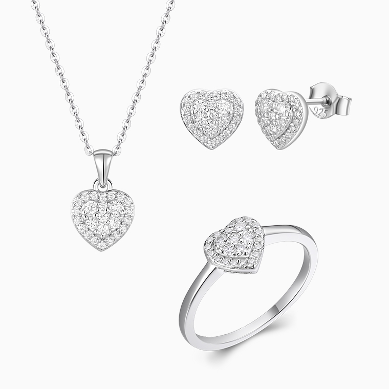 925 sterling silver women's jewelry set | Moissanite hip hop jewelry | lab diamonds hip hop jewelry