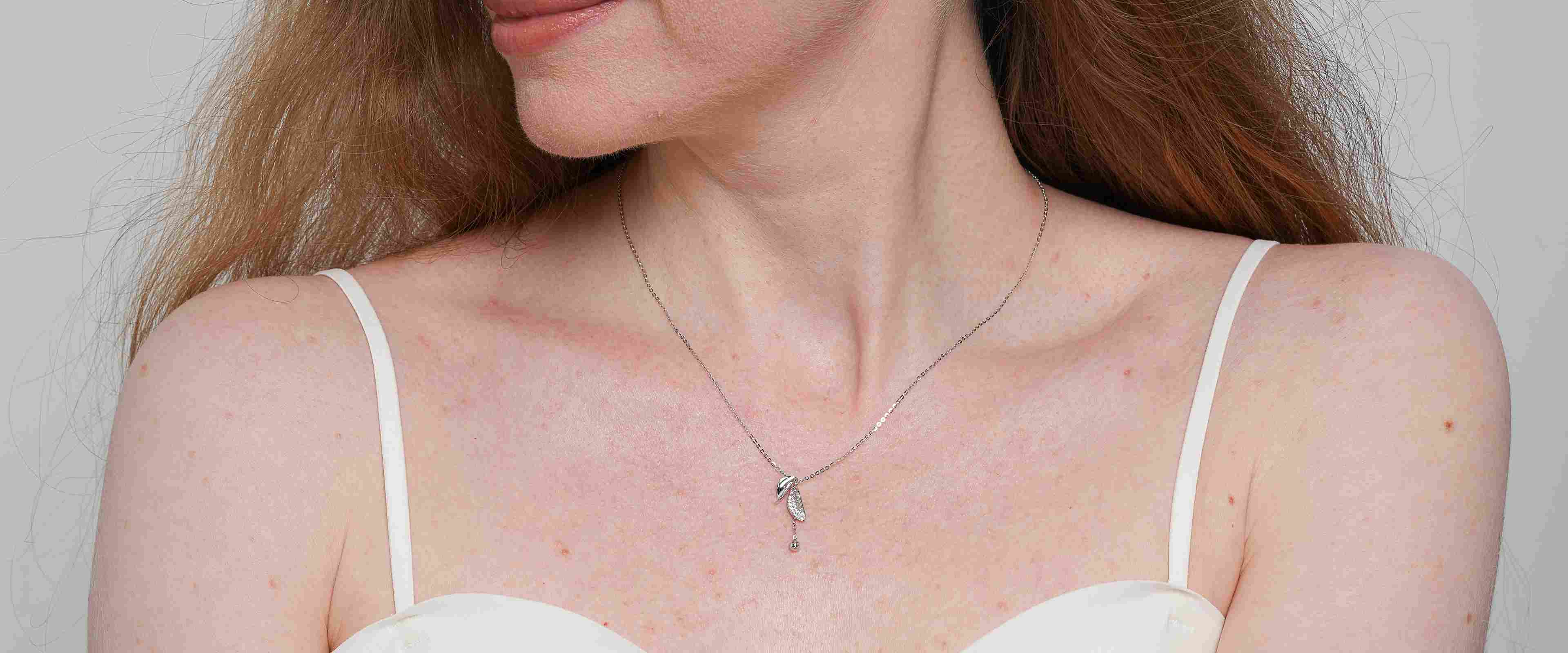 Shining Star Jewelry Adjustable CZ 925 Silver Leaves Pendant Fine Necklace Women Shining Star Jewelry Adjustable CZ 925 Silver Leaves Pendant Fine Necklace Women