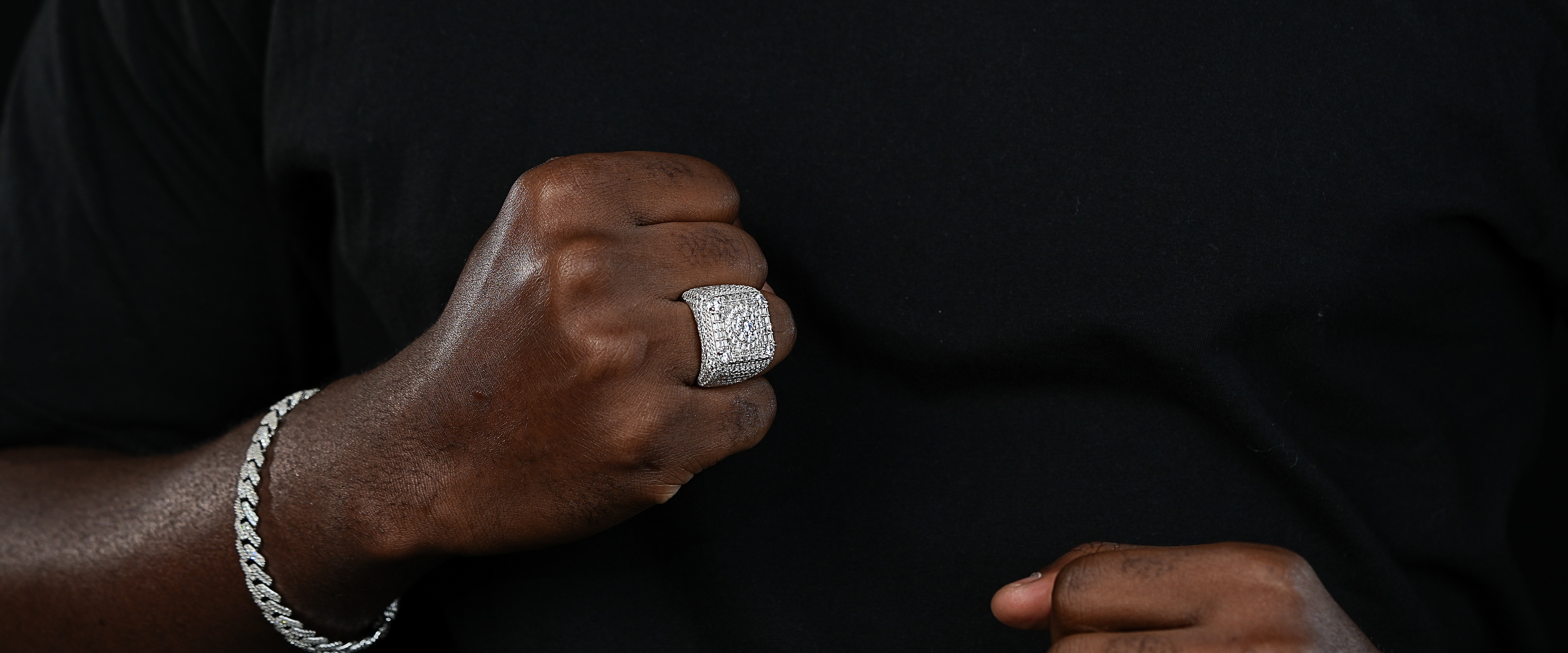 Shining Star Jewelry Pass Diamond Tester VVS Moissanite Men Hip Hop Cluster Ring