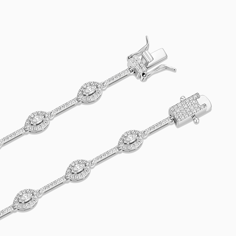 Shining Star Jewelry 925 Silver Moissanite Iced Out Charm Evil Eye Fine Bracelet Shining Star Jewelry 925 Silver Moissanite Iced Out Charm Evil Eye Fine Bracelet