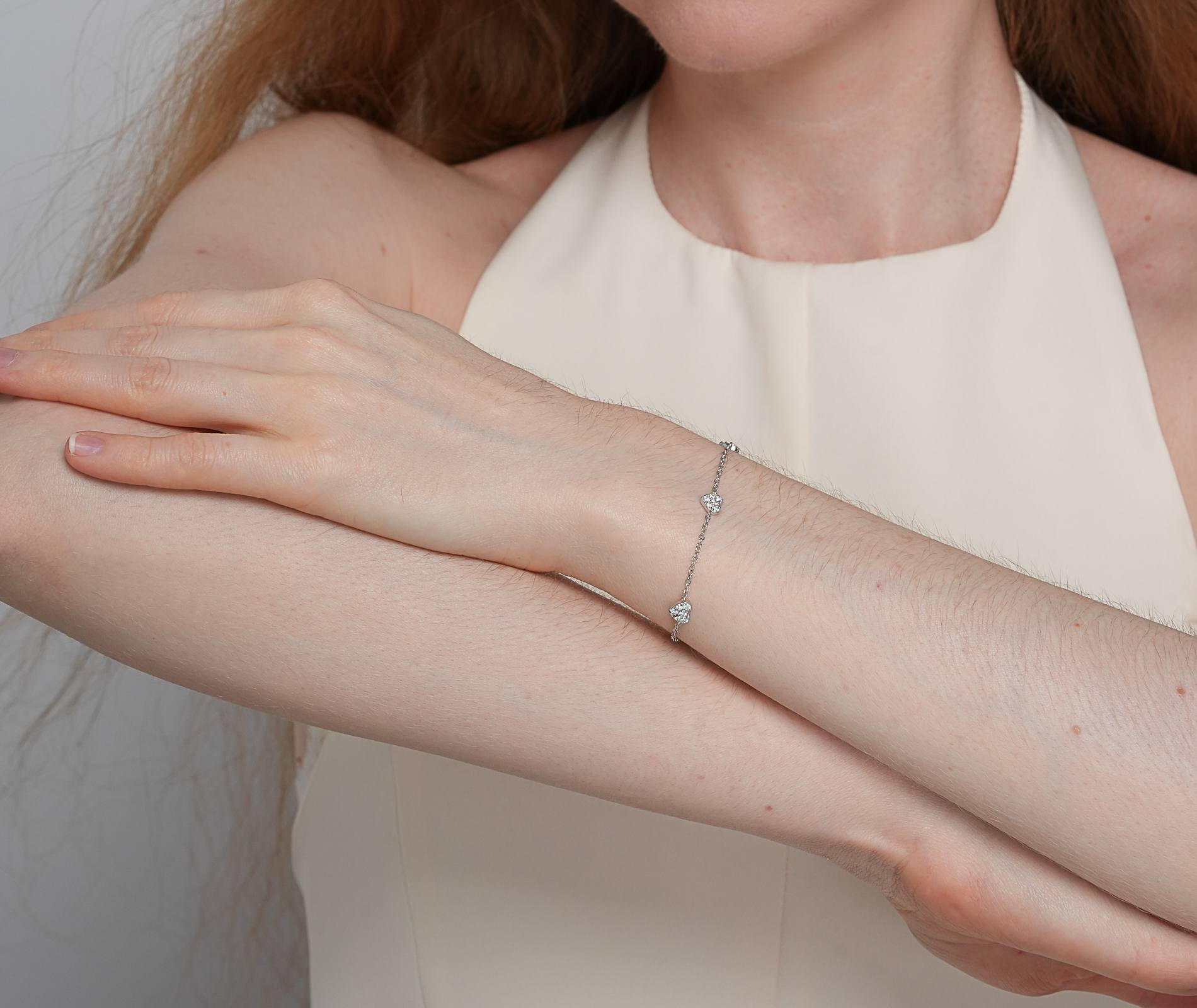 Shining Star Jewelry Adjustable Zircon Love Heart Women's Fine Bracelet Shining Star Jewelry Adjustable Zircon Love Heart Women's Fine Bracelet