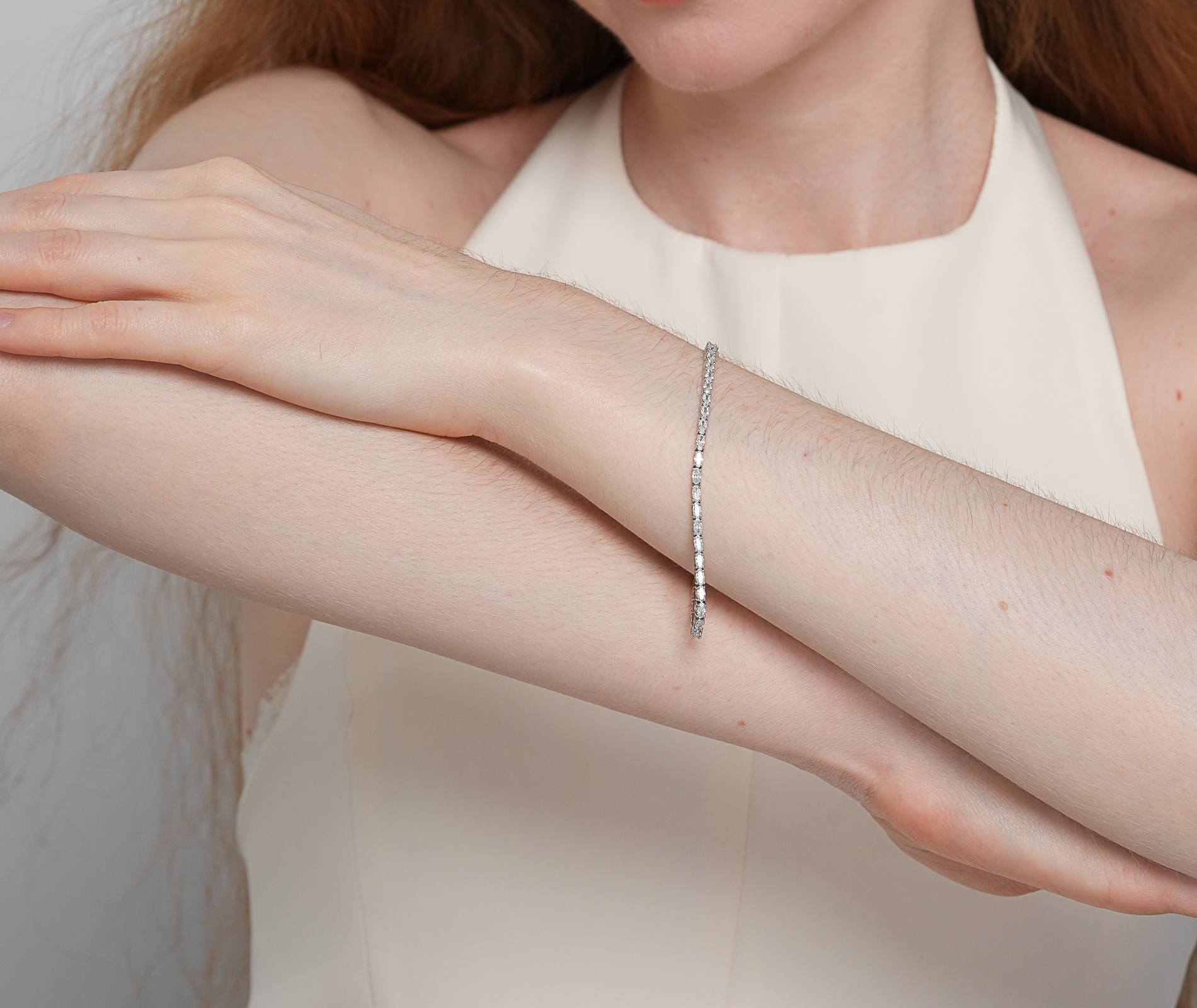 Shining Star Jewelry Fashion Iced Out Moissanite Oval Cut Tennis Bracelet Women Shining Star Jewelry Fashion Iced Out Moissanite Oval Cut Tennis Bracelet Women