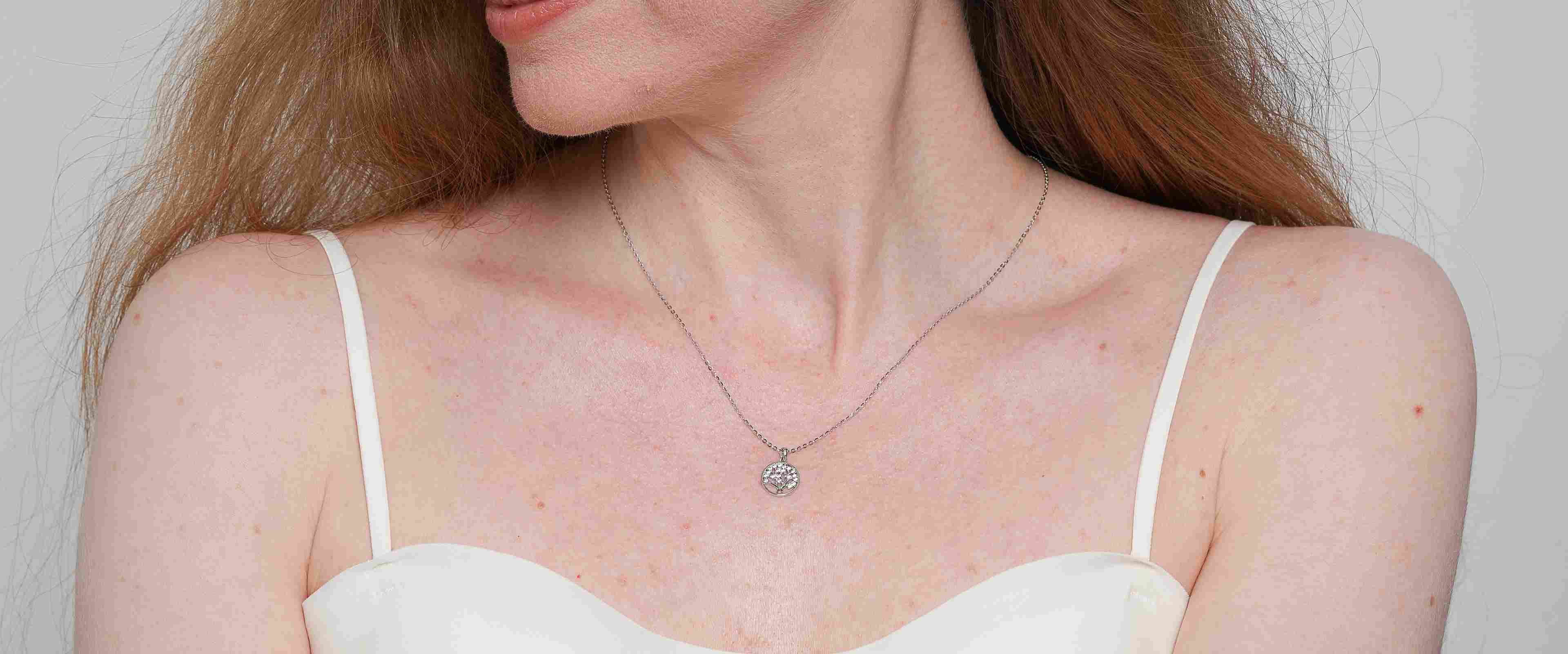 Shining Star Jewelry Women's Adjustable Moissanite Tree Pendant Fine Necklace Shining Star Jewelry Women's Adjustable Moissanite Tree Pendant Fine Necklace