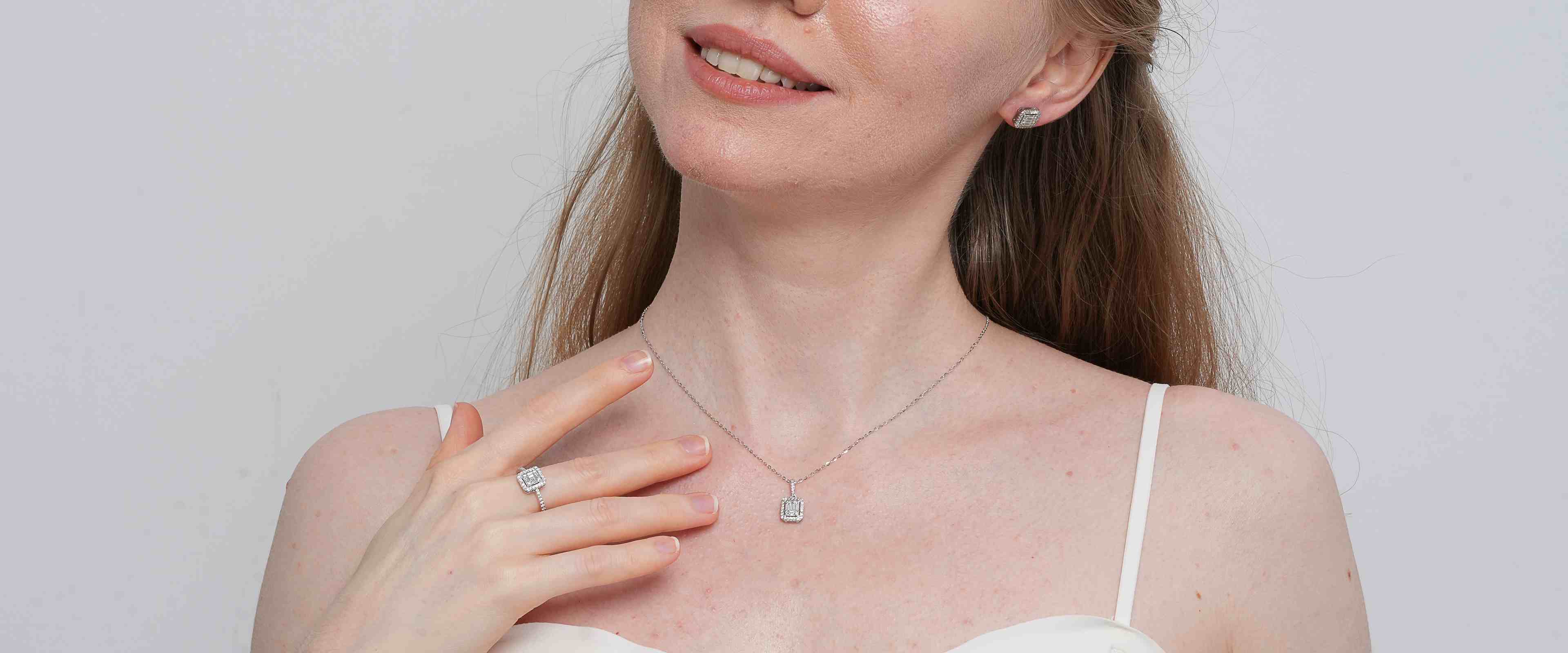 Shining Star Jewelry 925 Silver Zircon Elegant Wedding Jewelry Set For Women Shining Star Jewelry 925 Silver Zircon Elegant Wedding Jewelry Set For Women