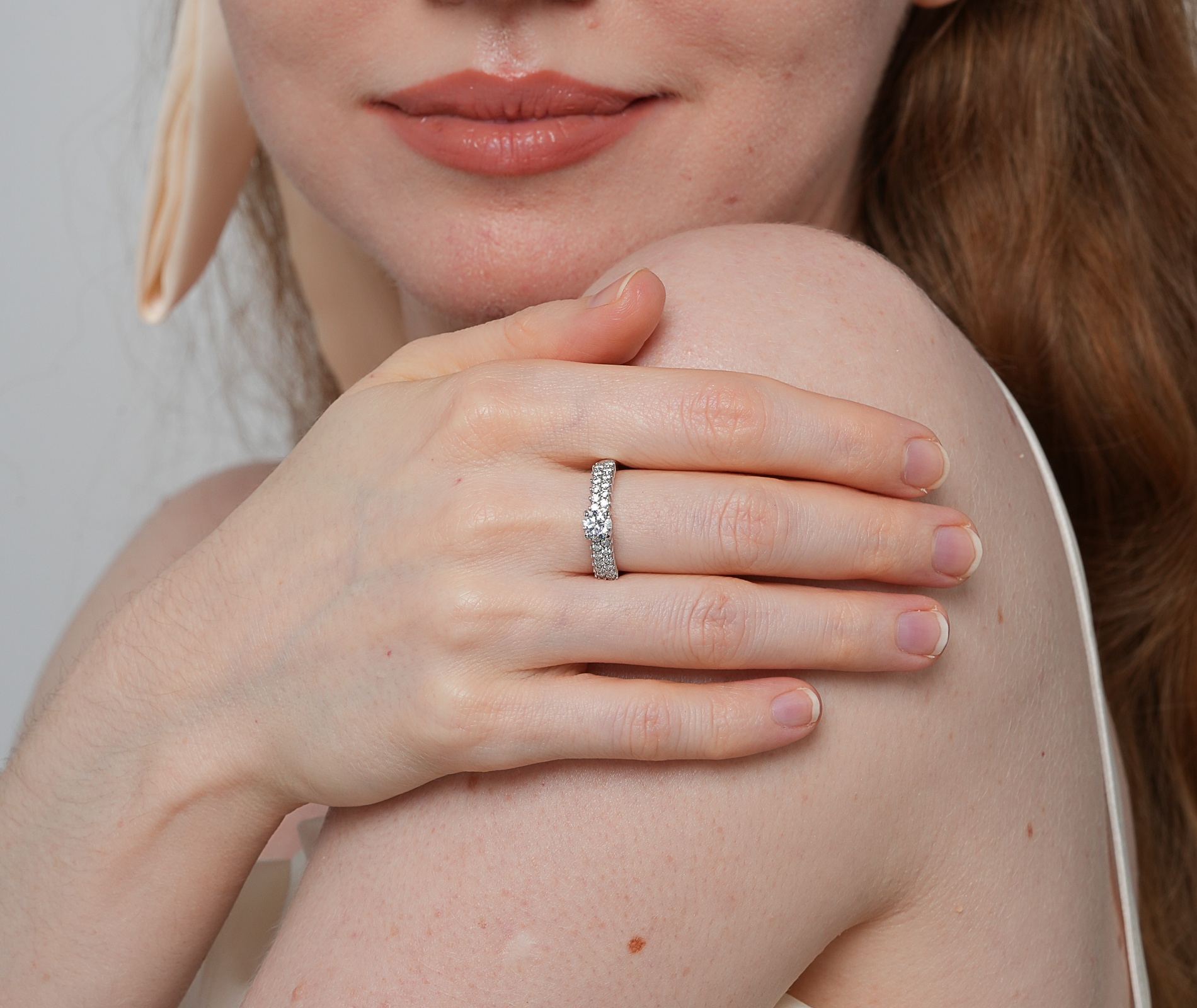 Shining Star Jewelry Dainty Round Cz Ring Women Sterling Silver Wedding Rings