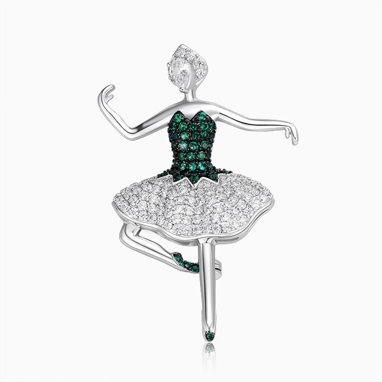925 sterling silver women's brooch| Moissanite hip hop jewelry | Cvd hip hop jewelry