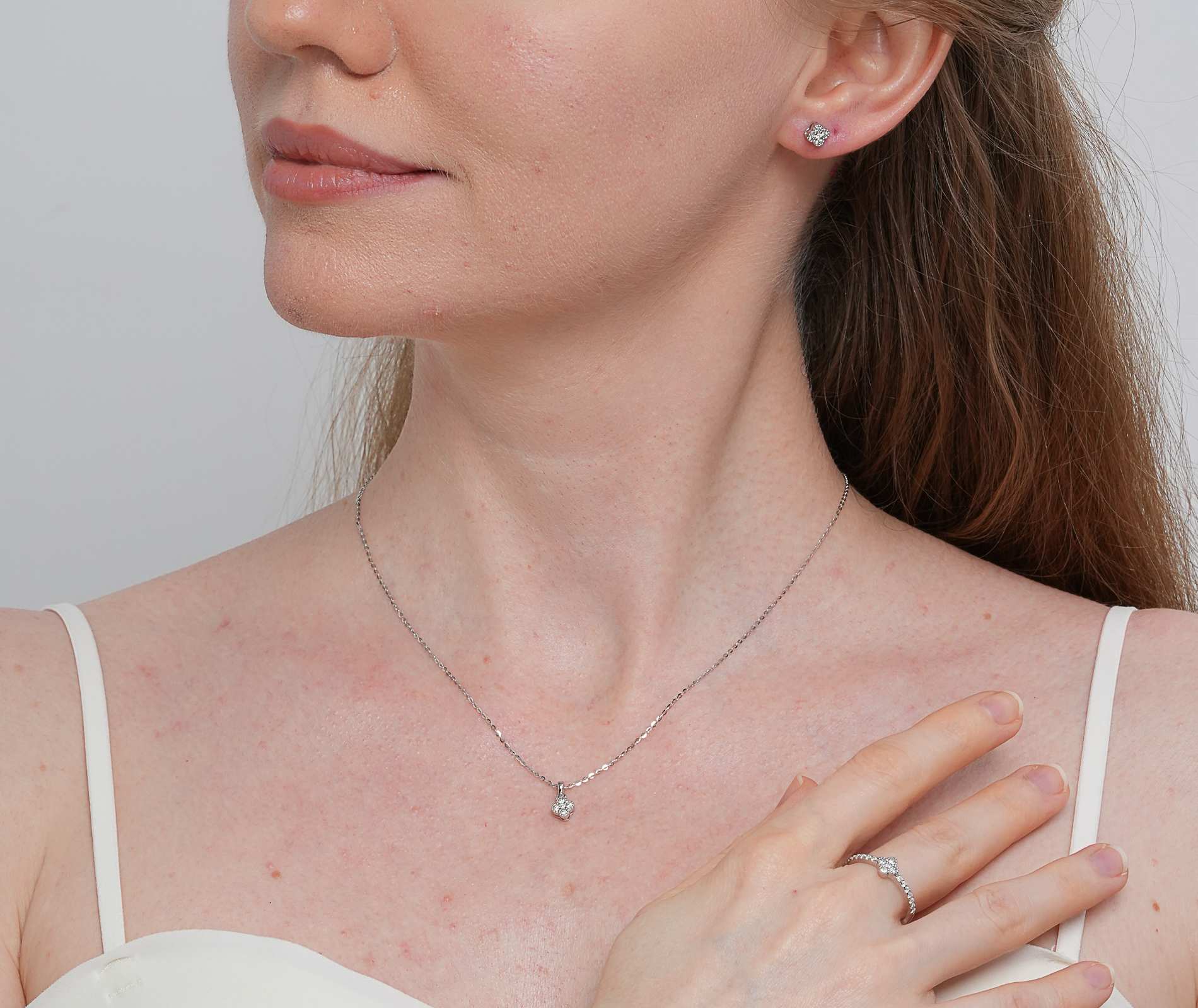 Shining Star Jewelry 925 Silver Fashion Fine Pendant Chain Zirconia Jewelry Sets Shining Star Jewelry 925 Silver Fashion Fine Pendant Chain Zirconia Jewelry Sets