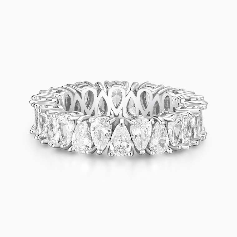 Shining Star Jewelry Luxury Unique Style Iced Out Zircon Pear Cut Tennis Ring Shining Star Jewelry Luxury Unique Style Iced Out Zircon Pear Cut Tennis Ring