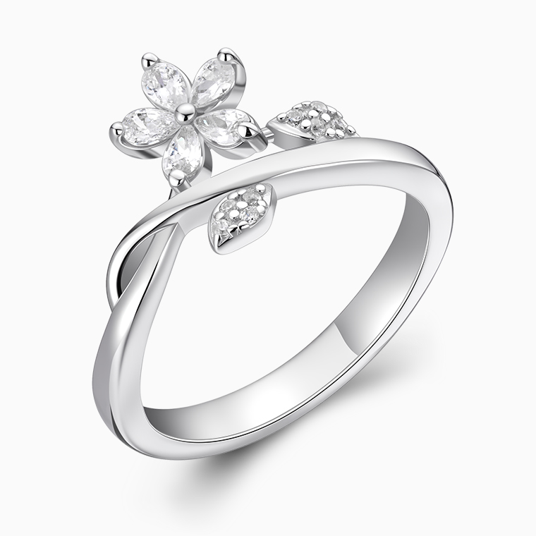 Moissanite sterling silver women's ring | Moissanite hip hop jewelry manufacturer